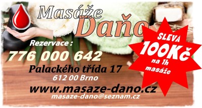Masáže Daňo - Sleva pro dárce krve